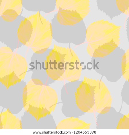 Watercolor seamless pattern of autumn leaves.