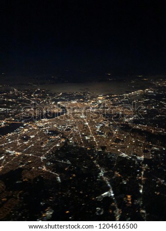 city at night from above