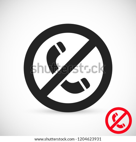 A ban on the phone  vector icon 