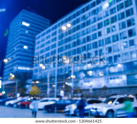 blurred city street view