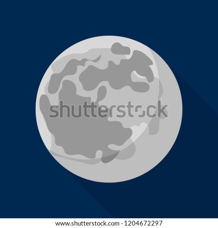 Space moon icon. Flat illustration of space moon vector icon for web design