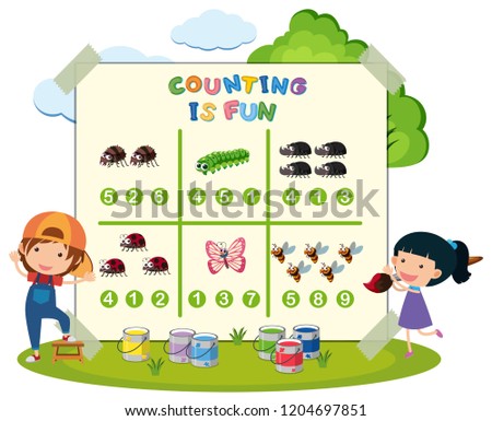 counting is fun game illustration