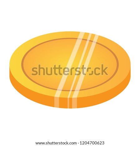 Isolated golden coin image. Vector illustration design