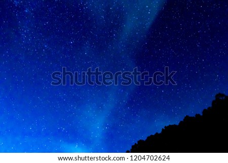Starry sky of the fifth station of Mt. Fuji