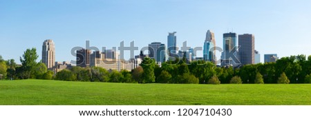 View of Downtown Minneapolis from Boom Island Park