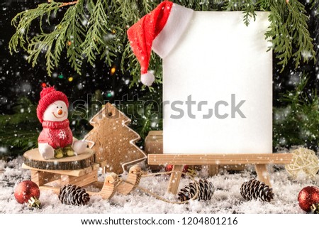 Christmas Composition with Gifts with free text space. Christmas New Year background