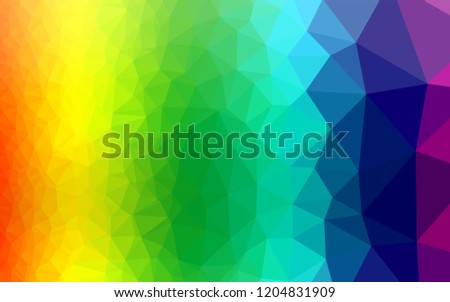 Light Multicolor, Rainbow vector low poly cover. Glitter abstract illustration with an elegant design. A completely new template for your business design.