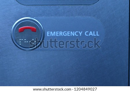 buttons of emergency in Electric elevator