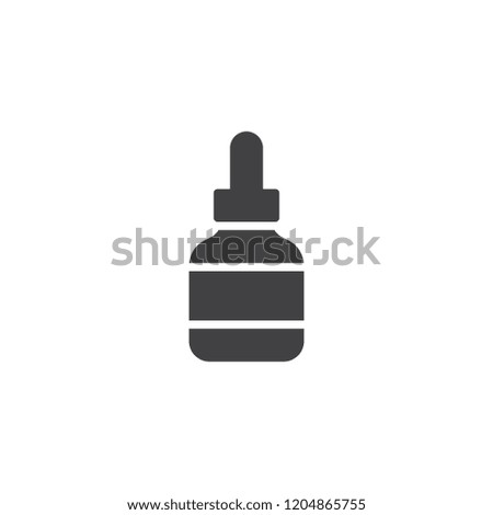 Eye Drop Bottle vector icon. filled flat sign for mobile concept and web design. Medicine dropper simple solid icon. Symbol, logo illustration. Pixel perfect vector graphics