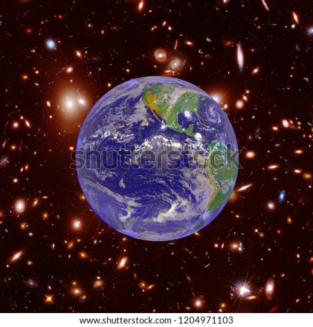 Planet earth in space, full photo. The elements of this image furnished by NASA.
