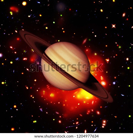 Saturn and stars. The elements of this image furnished by NASA.
