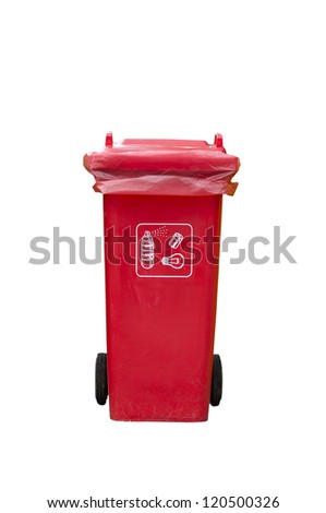 Red Recycle Bin.