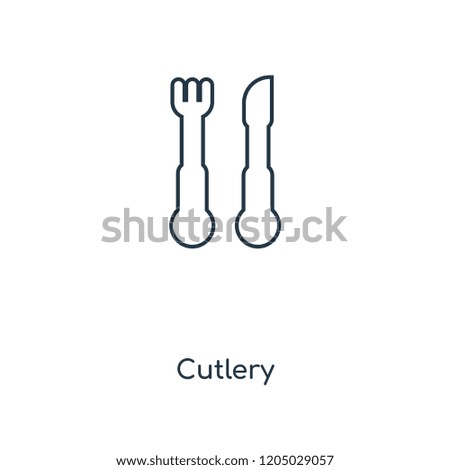 Cutlery concept line icon. Linear Cutlery concept outline symbol design. This simple element illustration can be used for web and mobile UI/UX.