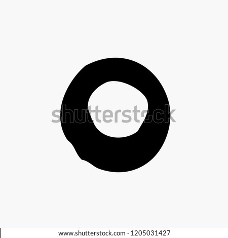 black circle vector brushstroke