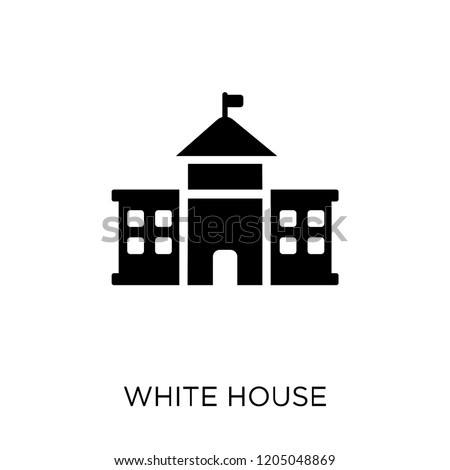 White House icon. White House symbol design from Architecture collection. Simple element vector illustration on white background.