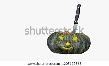 Halloween Pumpkin Salad White Background