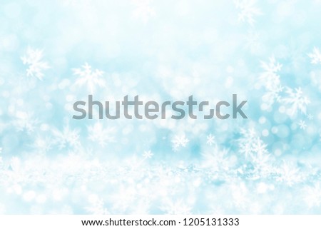 Winter background.  Holiday glowing backdrop. Defocused Background With Blinking Stars. Blurred Bokeh.