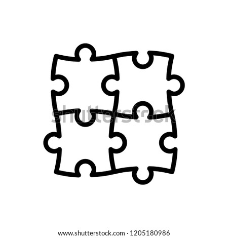 puzzle icon vector template