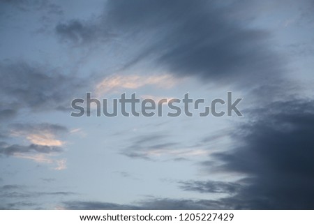 White sky background filled with beautiful clouds. Abstract pictures of heaven are obtained from the wind. Very beautiful sky in the fall when the image is gray and blue.
