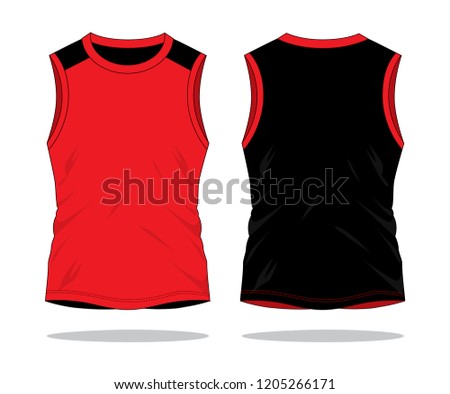 Tank Top Shirts Design Vector
(Red/Black Color)