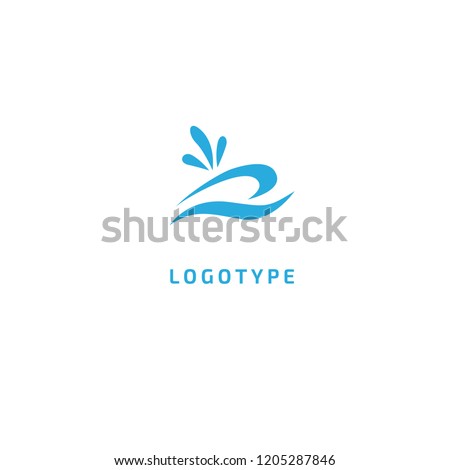 Fish silhouette logo. Vector abstract minimalistic illustration fishing. Whale icon. Aquarium, pet shop, marina, vector flat style logotype modern.