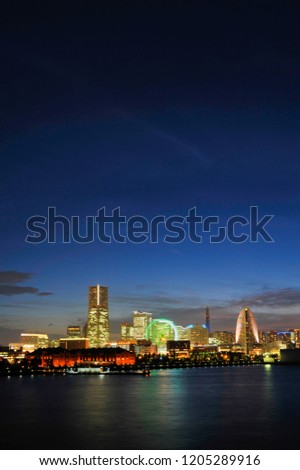 Night view of Yokohama Minato Mirai 21