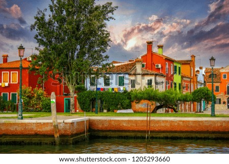 Burano Island and Colorful Houses