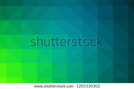 Light Blue, Green vector polygon abstract backdrop. Geometric illustration in Origami style with gradient.  New template for your brand book.