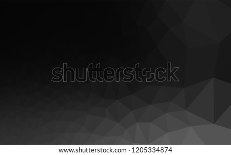 Dark Silver, Gray vector abstract polygonal texture. Modern geometrical abstract illustration with gradient. The textured pattern can be used for background.
