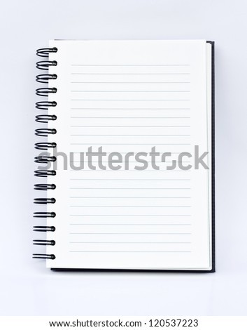 blank realistic spiral notepad notebook isolated