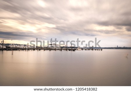 Kirkland Waterfront with Long Exposure, Washington-USA