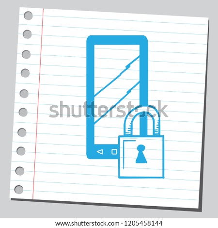 Locked cell phone ( security concept ).