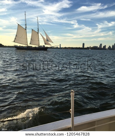 Sailing cruse around the bottom of Manhattan Island NYC.