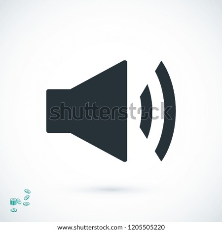 Mute sound icon, stock vector illustration flat design style