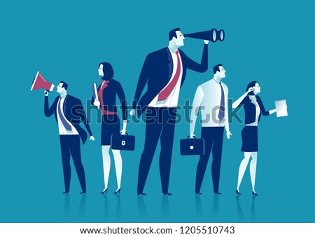 The Dream Team. Group of business persons working. Business vector concept illustration Royalty-Free Stock Photo #1205510743
