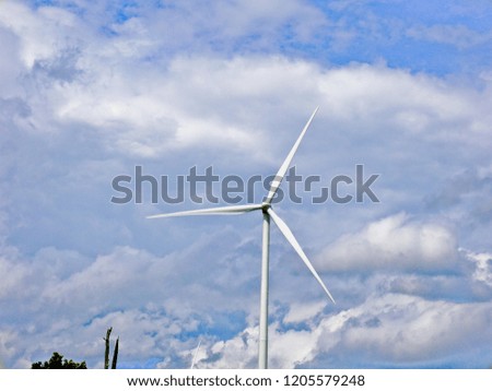 Wind turbine is  clean energy  to help the the world for warming global.