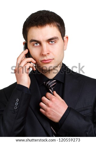 man talking on mobile phone