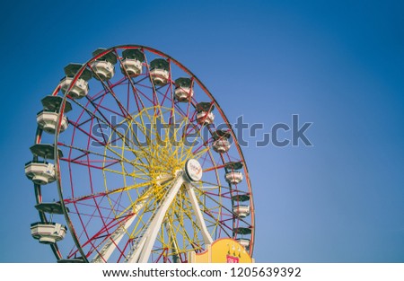 Pleasure Pier Ferris Wheel Royalty-Free Stock Photo #1205639392