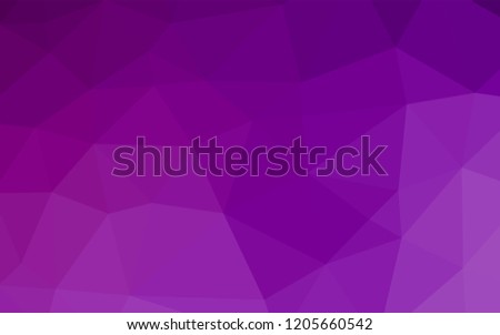 Light Purple vector low poly layout. Triangular geometric sample with gradient.  Triangular pattern for your business design.