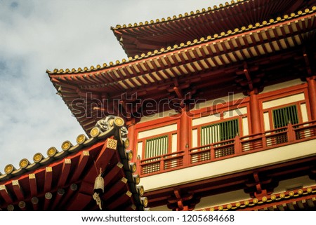 Architecture of Chinese temple roof