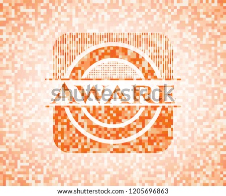 Aware orange mosaic emblem
