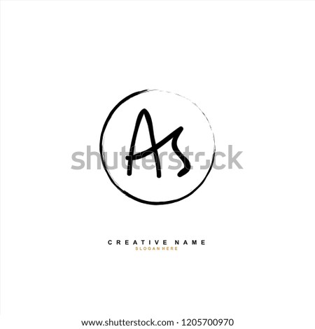 A S AS Initial abstract logo concept vector