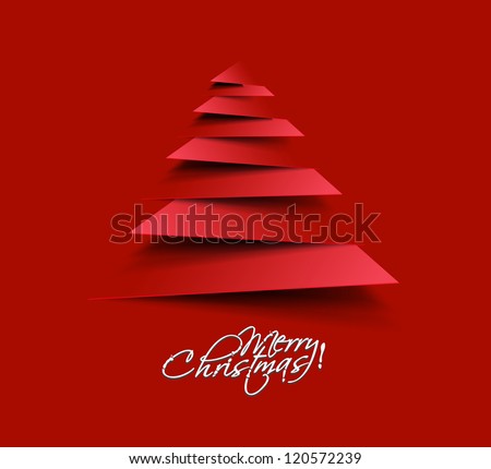 Modern abstract christmas tree background, eps10 vector illustration