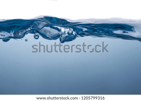 Wave on the water surface on a white background
