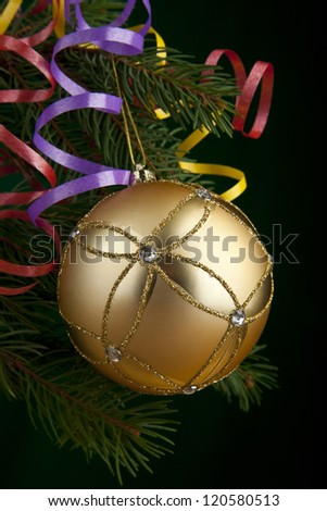 christmas decorations on a black background