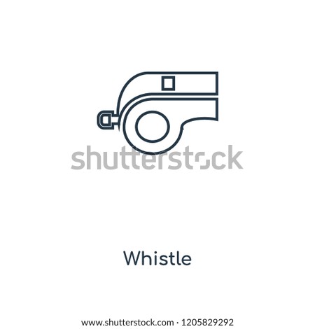 Whistle concept line icon. Linear Whistle concept outline symbol design. This simple element illustration can be used for web and mobile UI/UX.