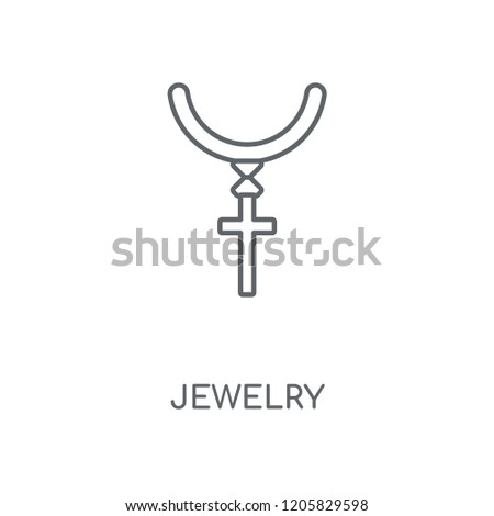 Jewelry linear icon. Jewelry concept stroke symbol design. Thin graphic elements vector illustration, outline pattern on a white background, eps 10.