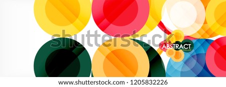 Overlapping circles design background. Trendy abstract layout template for business or technology presentation or web brochure cover, wallpaper. Vector illustration