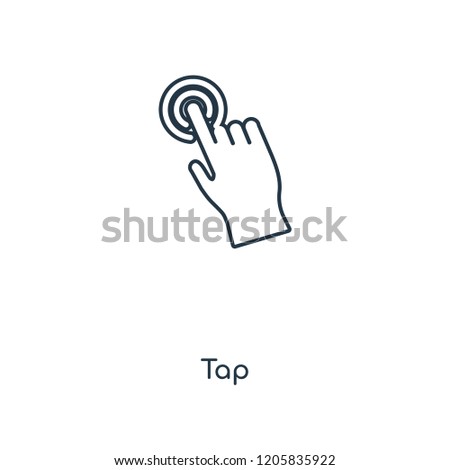 Tap concept line icon. Linear Tap concept outline symbol design. This simple element illustration can be used for web and mobile UI/UX.