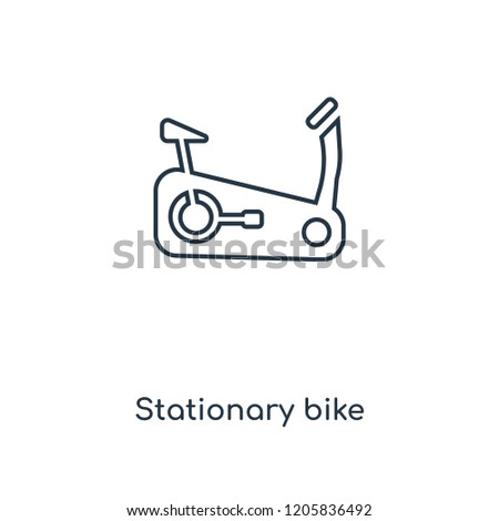 Stationary bike concept line icon. Linear Stationary bike concept outline symbol design. This simple element illustration can be used for web and mobile UI/UX.